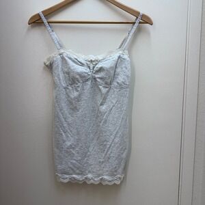 American Eagle Babydoll Cami Y2K Lace Trim Stretch Tank M Coquette Summer